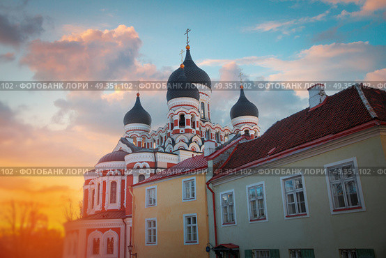  Alexander Nevsky Cathedral in Tallinn. Estonia. Europe. Alexander Nevsky Cathedral . Стоковое фото, агентство Ingram Publishing / Фотобанк Лори