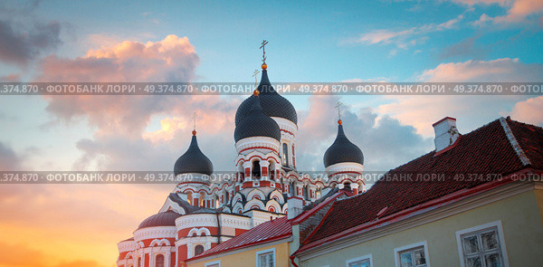  Alexander Nevsky Cathedral in Tallinn. Estonia. Europe. Стоковое фото, агентство Ingram Publishing / Фотобанк Лори