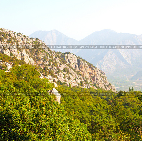  anatolia    from    the hill in asia turkey termessos old architecture and nature . Стоковое фото, агентство Ingram Publishing / Фотобанк Лори