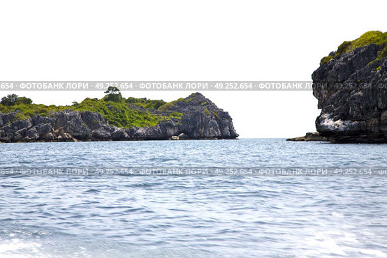  blue lagoon   stone in thailand kho phangan   bay abstract of a  water    south china sea. Стоковое фото, агентство Ingram Publishing / Фотобанк Лори