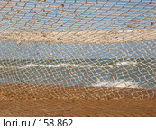 Рыболовная сеть на фоне Азовского моря. Стоковое фото, фотограф Александр Литовченко / Фотобанк Лори