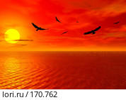 Закат. Стоковая иллюстрация, иллюстратор ElenArt / Фотобанк Лори