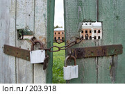 Ворота заброшенной усадьбы графов Чернышевых (2007 год). Стоковое фото, фотограф Юрий Синицын / Фотобанк Лори