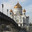 Вид на Храм Христа Спасителя с Москвы-реки. Стоковое фото, фотограф Владимир Воякин / Фотобанк Лори