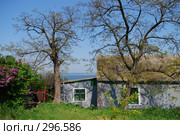 Южный старый голубой дом на берегу (2008 год). Стоковое фото, фотограф Даша Богословская / Фотобанк Лори