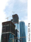 Строительство высотного комплекса. Москва (2008 год). Редакционное фото, фотограф Катыкин Сергей / Фотобанк Лори