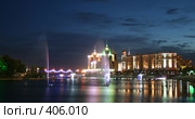 Ночной пейзаж (город Астана, Казахстан) Редакционное фото, фотограф Никончук Алексей / Фотобанк Лори