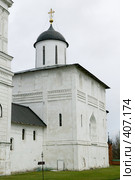Волоколамск. Белокаменный одноглавый 4-столпный Воскресенский собор (1462-94) (2007 год). Стоковое фото, фотограф Михаил Ворожцов / Фотобанк Лори