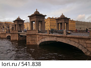 Чернышев мост (мост Ломоносова) через Фонтанку. Санкт-Петербург (2008 год). Стоковое фото, фотограф Александр Алексеев / Фотобанк Лори