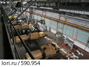 Котлотурбинный цех Дубровской ТЭЦ (Ленинградская область) (2007 год). Редакционное фото, фотограф Александр Секретарев / Фотобанк Лори