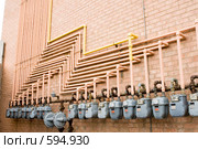 Газовые счетчики. Стоковое фото, фотограф Игорь Киселёв / Фотобанк Лори
