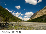 Долина реки Мажой. Горный Алтай. Стоковое фото, фотограф Селигеев Андрей Иванович / Фотобанк Лори