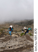 Восхождение на Килиманджаро по маршруту Machame Route, Танзания (2008 год). Стоковое фото, фотограф Алексей Зарубин / Фотобанк Лори