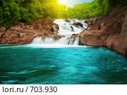 Водопад. Стоковое фото, фотограф Ольга Хорошунова / Фотобанк Лори