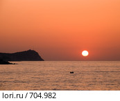 Восход солнца над морем. Ялта, Крым (2006 год). Стоковое фото, фотограф Анатолий Заводсков / Фотобанк Лори