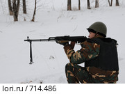 Пулемётчик (2008 год). Редакционное фото, фотограф Free Wind / Фотобанк Лори