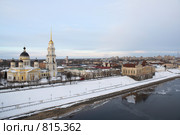 Вид Рыбинска с моста (2009 год). Стоковое фото, фотограф Антон Корнилов / Фотобанк Лори