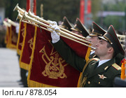 Парад 9 мая. Фанфары (2009 год). Редакционное фото, фотограф Виктор Филиппович Погонцев / Фотобанк Лори