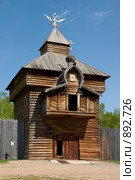 Спасская проезжая башня Илимского острога, 1667 год (2009 год). Редакционное фото, фотограф Sergey / Фотобанк Лори