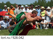 Борьба курэш, праздник сабантуй (2009 год). Редакционное фото, фотограф Талдыкин Юрий / Фотобанк Лори