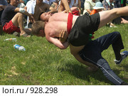 Борьба курэш, праздник сабантуй (2009 год). Редакционное фото, фотограф Талдыкин Юрий / Фотобанк Лори