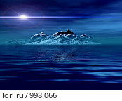 Фантастический 3D-пейзаж. Ночь. Стоковая иллюстрация, иллюстратор ElenArt / Фотобанк Лори