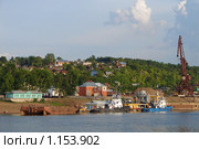 Речной порт на реке Белой в Бирске. Башкортостан. (2008 год). Стоковое фото, фотограф Анна Магид / Фотобанк Лори
