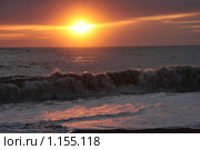 Морской вечерний пейзаж во время шторма. Стоковое фото, фотограф Георгий Солодко / Фотобанк Лори