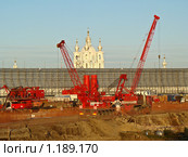 Строительная площадка "Охта-центра" (2009 год). Редакционное фото, фотограф Наталья Лукина / Фотобанк Лори