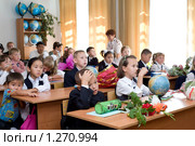 День знаний. Урок. (2009 год). Редакционное фото, фотограф Александр Подшивалов / Фотобанк Лори