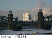 Смольный Собор. Мост Петра Великого (2010 год). Стоковое фото, фотограф Валентина Качалова / Фотобанк Лори