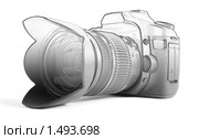 Зеркальный фотоаппарат. Стоковая иллюстрация, иллюстратор Alexandr Shevchenko / Фотобанк Лори
