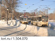 Трамвай в Останкино (2010 год). Редакционное фото, фотограф Алёшина Оксана / Фотобанк Лори