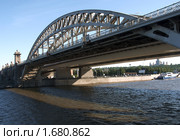 Краснолужский мост через Москва-реку (2007 год). Стоковое фото, фотограф Михаил Карташов / Фотобанк Лори