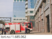 Пожарная часть в  "Северной башне" делового центра "Москва-сити" (2010 год). Редакционное фото, фотограф Алёшина Оксана / Фотобанк Лори