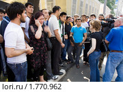 Митинг у посольства Киргизии в Москве по поводу погромов в городе Ош (2010 год). Редакционное фото, фотограф Николай Винокуров / Фотобанк Лори