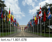 Организация Объединенных Наций,  Женева (2010 год). Стоковое фото, фотограф Владимир Журавлев / Фотобанк Лори