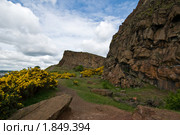 Скалы парка Холируд в Эдинбурге (2010 год). Стоковое фото, фотограф Борис Иванов / Фотобанк Лори