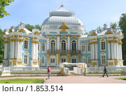 Царско-сельский дворцово-парковый комплекс, павильон "Эрмитаж", парковый пейзаж. Пушкин, Ленинградская область (2010 год). Редакционное фото, фотограф Владимир Магит / Фотобанк Лори