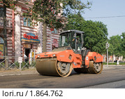Укладка асфальта (2010 год). Редакционное фото, фотограф Александр Щепин / Фотобанк Лори