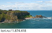 Вид на берег моря со стены замка Танталлон (Шотландия) (2010 год). Стоковое фото, фотограф Борис Иванов / Фотобанк Лори