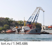 Корабли ВМФ России. Вспомогательное военное судно"Дон" (2010 год). Редакционное фото, фотограф Наталья Крупская / Фотобанк Лори