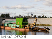 Земснаряд на реке Малая Кокшага. Стоковое фото, фотограф Людмила Ожиганова / Фотобанк Лори
