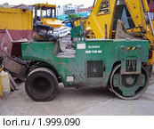 Дорожный каток Bomag BW 110 AC. Вид сбоку (2010 год). Редакционное фото, фотограф Алёшина Оксана / Фотобанк Лори