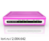 Розовый маршрутизатор ADSL. Стоковая иллюстрация, иллюстратор Маринченко Александр / Фотобанк Лори