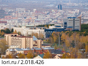 Красноярск. СФУ.   Панорамный вид с Николаевской сопки (2010 год). Стоковое фото, фотограф Шичкина Антонина / Фотобанк Лори