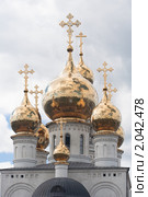 Купола Спасо-Преображенского кафедрального собора в Абакане (2010 год). Стоковое фото, фотограф Шичкина Антонина / Фотобанк Лори