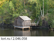 Сарайчик  на воде. Стоковое фото, фотограф Александр Щепин / Фотобанк Лори