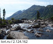 Каменная плотина "Шумы", горный Алтай (2010 год). Стоковое фото, фотограф Александр Огурцов / Фотобанк Лори