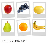Фруктовый коллаж,изолированно на белом фоне. Стоковое фото, фотограф Володина Ольга / Фотобанк Лори